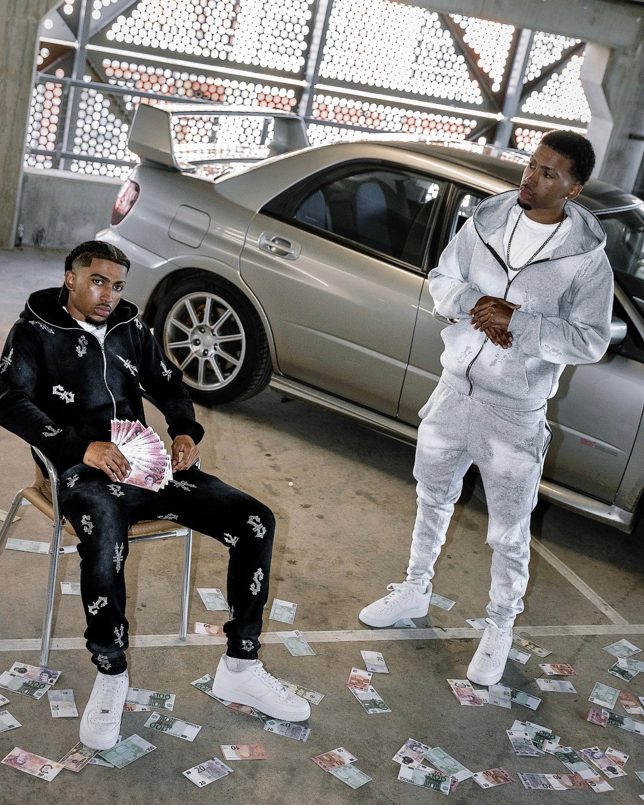 Black Star-Studded Millionaire Sweats