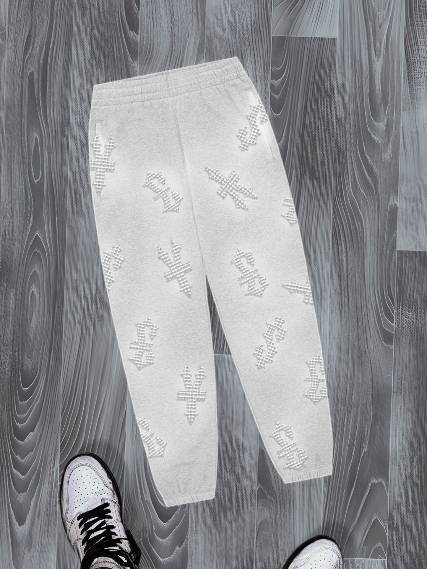 Ice Grey Star-Studded Millionaire Sweats