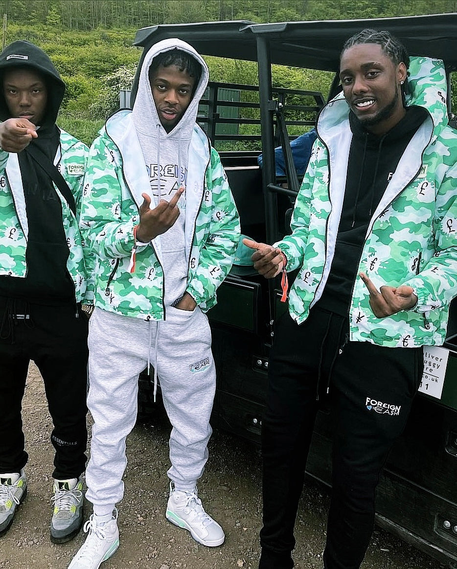Green Cash Splash Full Zip