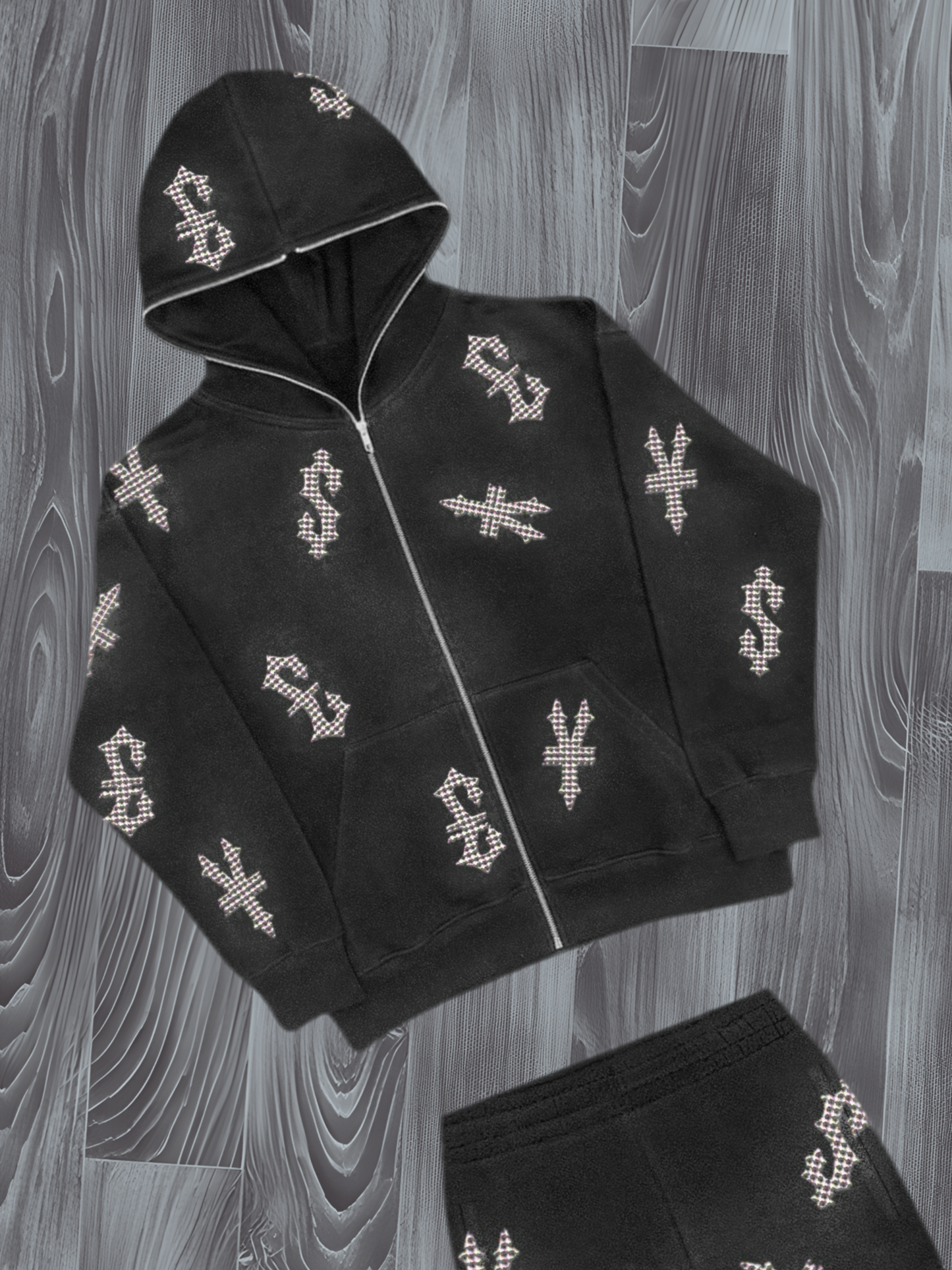 Black Star-Studded Millionaire Full Zip