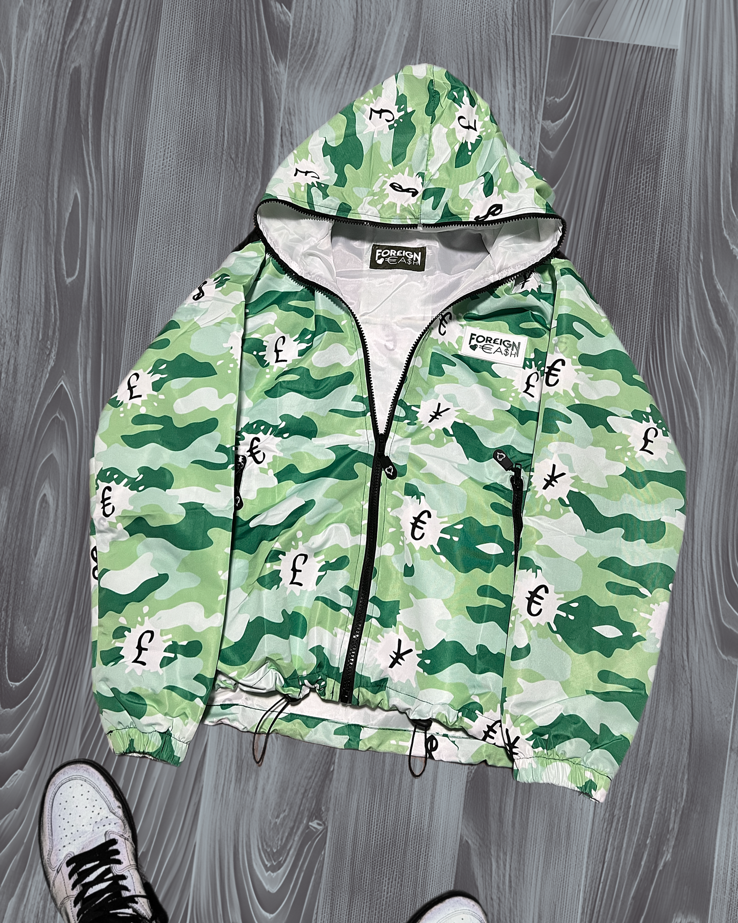 Green Cash Splash Full Zip